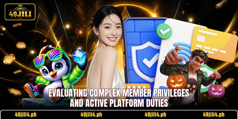 Evaluating complex member privileges and active platform duties