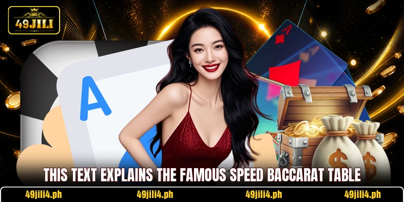 This text explains the famous Speed Baccarat Table This text explains the famous Speed Baccarat Table